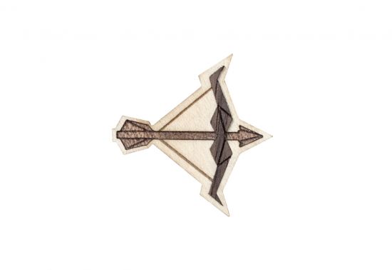 Drewniana broszk Sagittarius Brooch