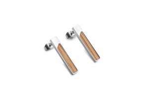 Metalowe kolczyki Lini Earrings Rectangle