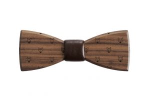 Drewniana muszka Wolf Bow Tie