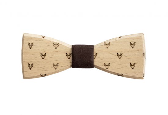 Drewniana muszka Deer Bow Tie