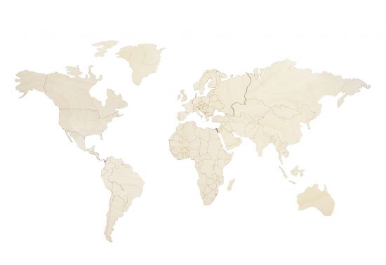 Drewniana mapa Natural Map