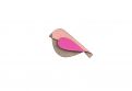 Drewniana broszka Pink Bird Brooch