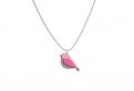 Drewniany wisiorek Pink Bird Pendant