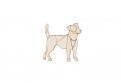 Drewniana broszka Walking Lightdog Brooch