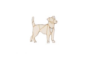 Drewniana broszka Walking Lightdog Brooch