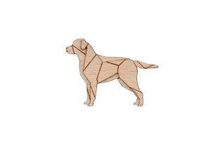 Drewniana broszka Walking Labrador Brooch