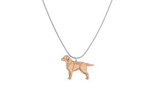 Drewniany wisorek Walking Labrador Pendant