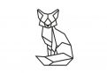 Drewniana dekoracja Sitting Fox Siluette