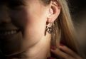 Drewniane kolczyki Black Foxy Earrings