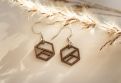 Drewniane kolczyki Hexaline Earrings