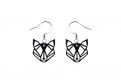 Drewniane kolczyki Black Foxy Earrings