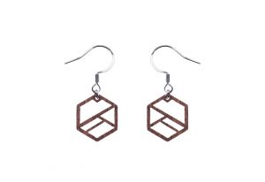 Drewniane kolczyki Hexaline Earrings