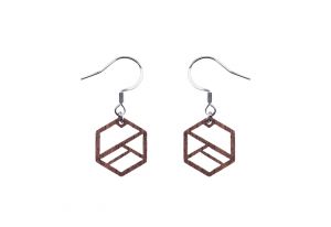 Drewniane kolczyki Hexaline Earrings