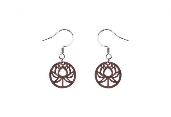 Drewniane kolczyki Lotos Earrings