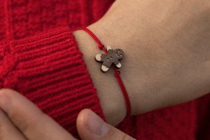 Bransoletka sznurkowa Gingerbread Wooden Bracelet