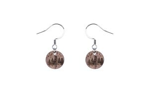 Drewniane kolczyki Wood Dangle Earrings