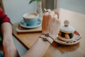 Bransoletka sznurkowa Lotus Wooden Bracelet