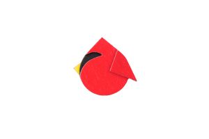 Drewniana broszka Red Cutebird Brooch