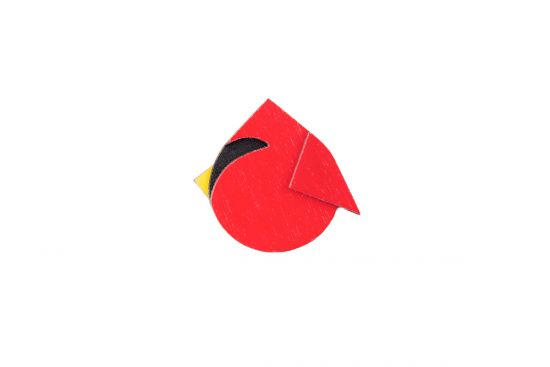 Drewniana broszka Red Cutebird Brooch