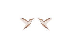Drewniane kolczyki Natural Hummingbird Earrings