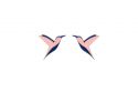Drewniane kolczyki Pink Hummingbird Earrings