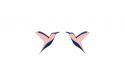 Drewniane kolczyki Pink Hummingbird Earrings
