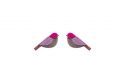 Drewniane kolczyki Purple Cutebird Earrings