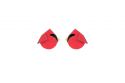 Drewniane kolczyki Red Cutebird Earrings