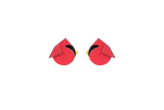 Red Cutebird Earrings