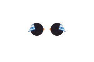 Drewniane kolczyki Black Cutebird Earrings