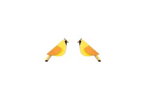 Drewniane kolczyki Sunny Cutebird Earrings