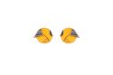 Drewniane kolczyki Yellow Cutebird Earrings