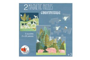 Magnetyczne puzzle wieś 