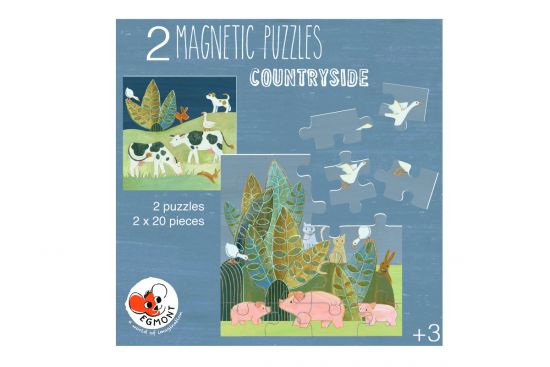 Magnetyczne puzzle wieś 