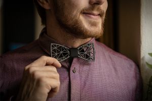 Drewniana muszka Net Bowtie