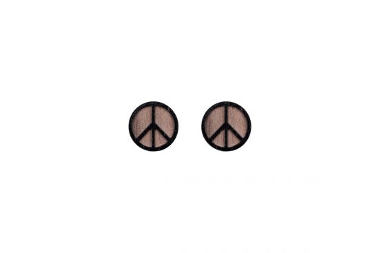 Drewniane kolczyki  Peace Earrings
