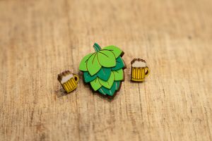 Drewniana broszka Hops Brooch