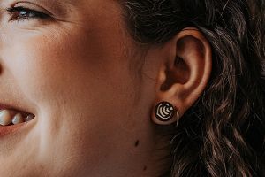Drewniane kolczyki Latté Art Earrings