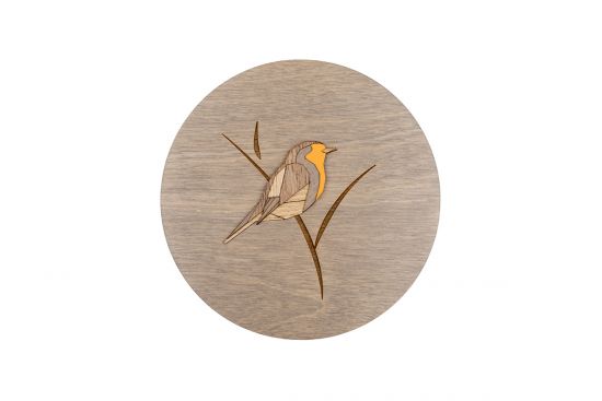 Drewniana dekoracja Robin Wooden Image 