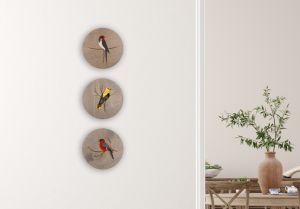 Drewniana dekoracja Bullfinch Wooden Image