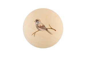 Drewniana dekoracja Sparrow Wooden Image