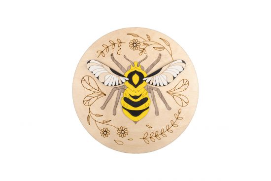 Drewniana dekoracja Bee Wooden Image