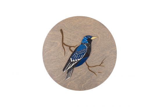 Drewniana dekoracja Szpak Wooden Image