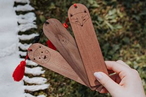 Drewniana zakładka do książki Cute Fox Bookmark