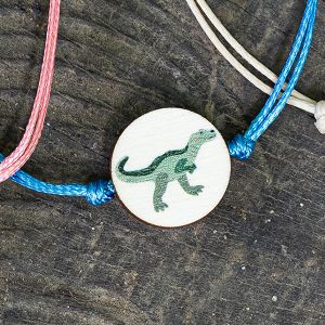 Bransoletka sznurkowa Cute T-Rex