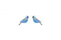 Drewniane kolczyki Blue Cutebird Earrings