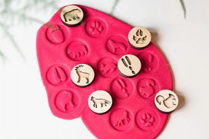 Drewniany stempel do modeliny - Las