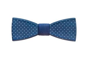 Drewniana muszka Navy Speckle