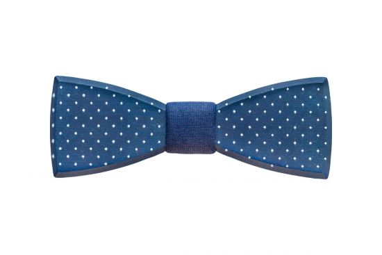 Drewniana muszka Navy Speckle