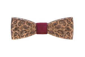 Drewniana muszka Paisley Deep